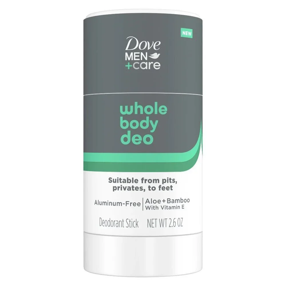 Dove Men Care, Whole Body Deo, Deodorant Stick, Aloe +Bamboo with Vitamin E, 2.6